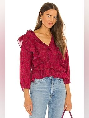 Something Navy Floral Audrey Top